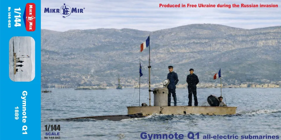 mikromir-144-043-gymnote-q1-maquette-sous-marin-1-144 image 1