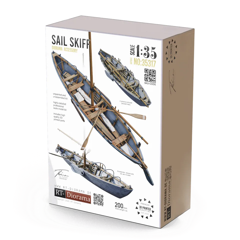 rt-diorama-35317-sail-skiff-maquette-bateau-1-35-ww2 image 1