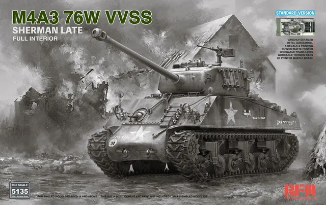 rye-field-5135-m4a3-76w-sherman-late-1-35-maquette-char image 1