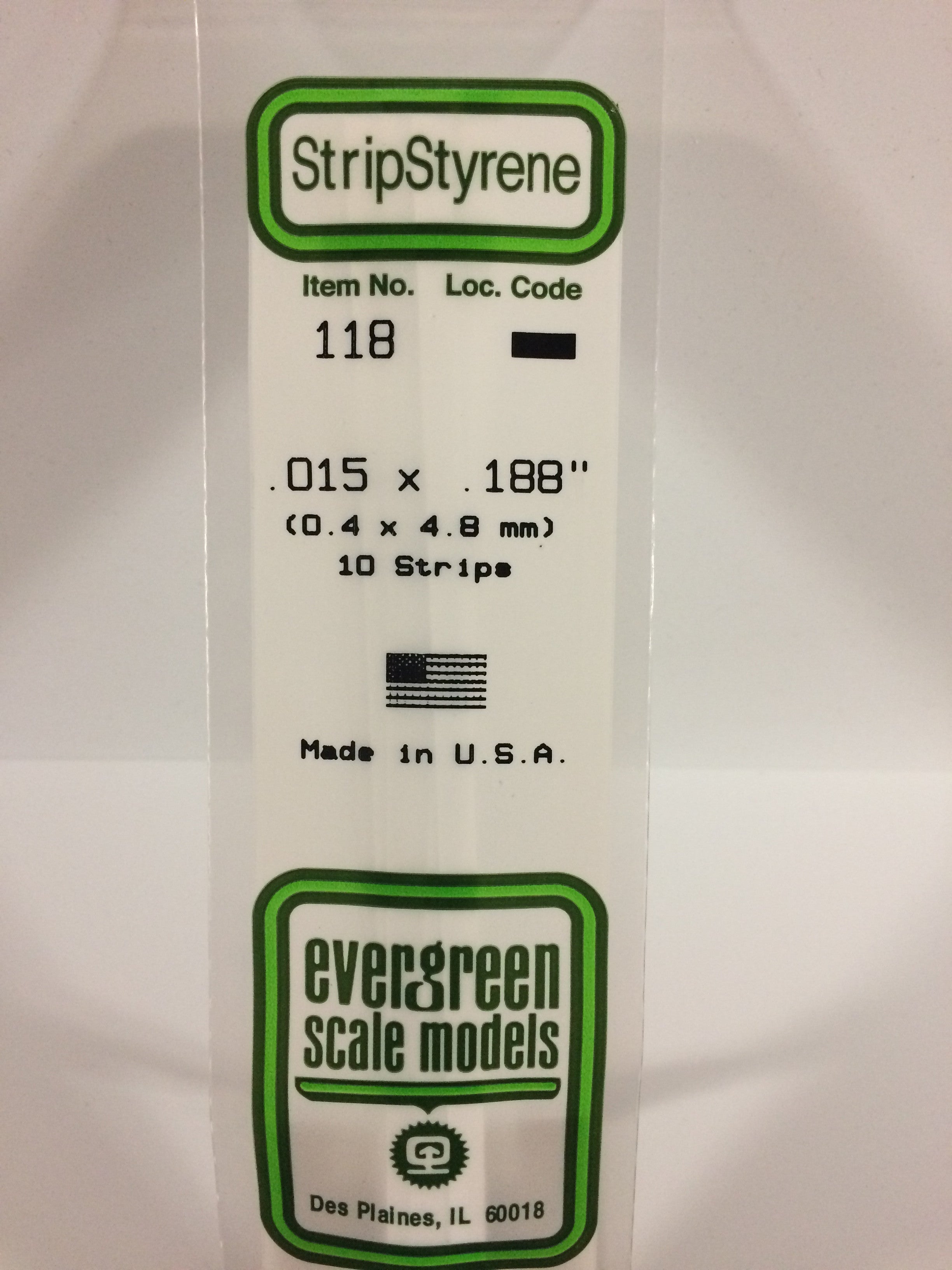 evergreen-strips-118-baguette-plate-blanche-0-38x4-8mm-lot-10 image 1