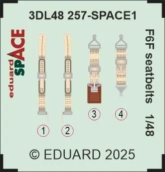 eduard-3dl48257-f6f-hellcat-space-harnais-maquette-1-48 image 1