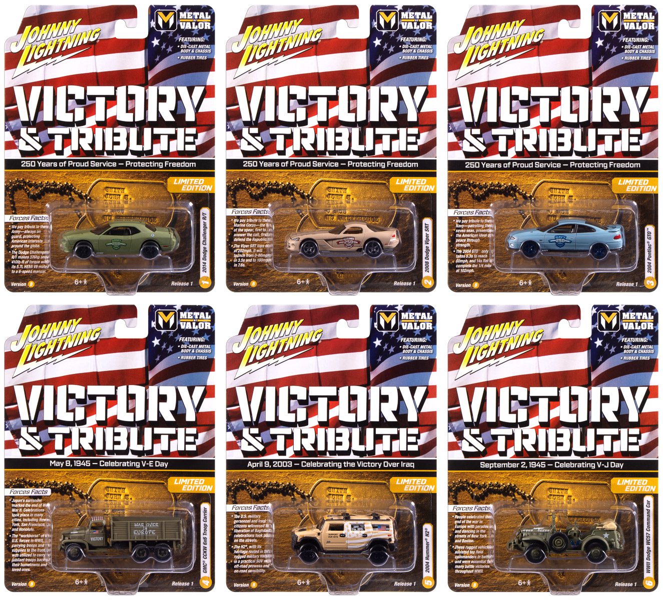 johnny-lightning-military-2025-release-1-set-b-diecast-6-pi-ces image 1