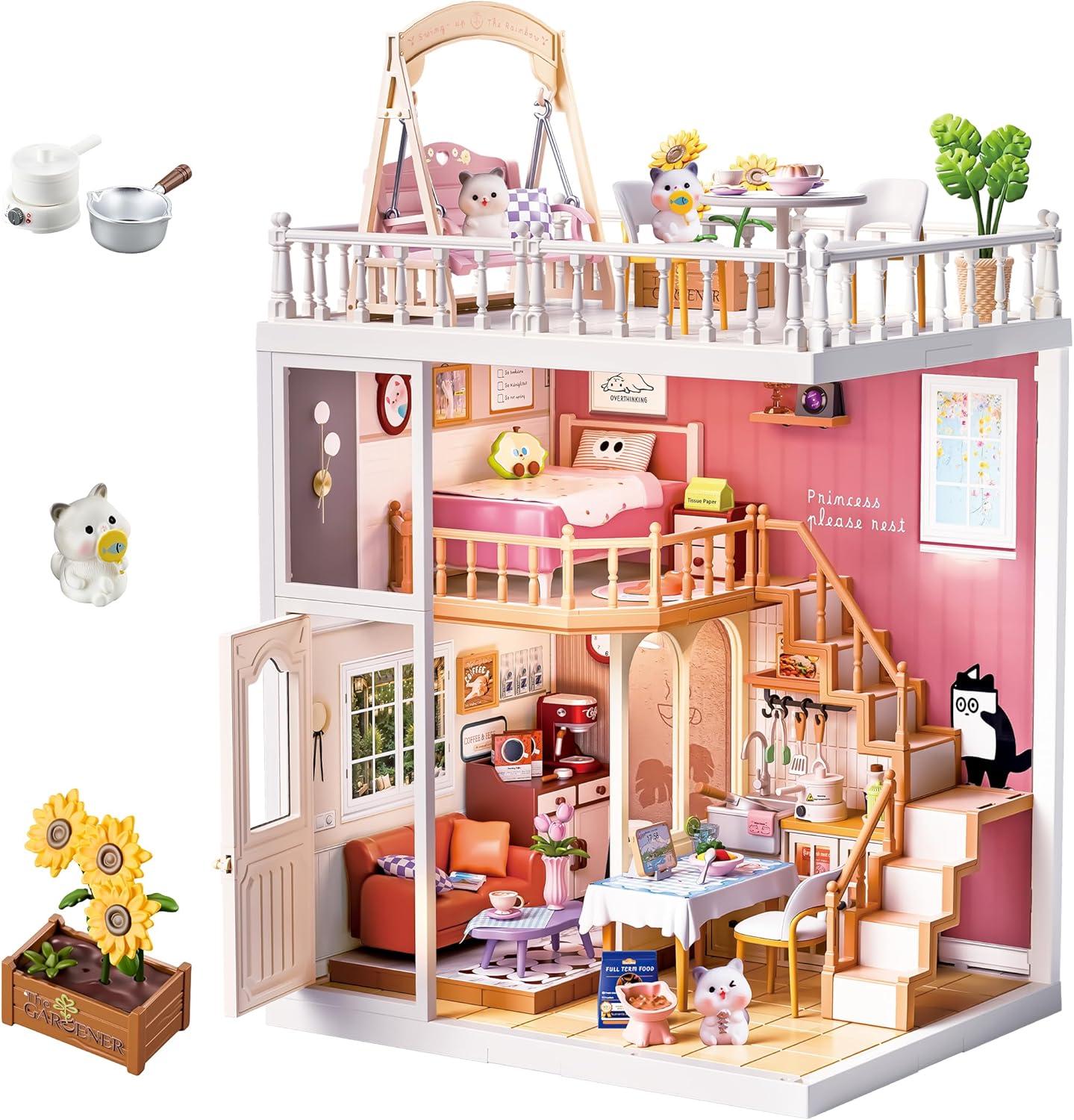 fairy-care-dreamy-bay-maison-miniature-chats-2-tages-78-pcs image 2
