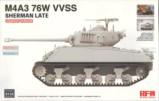 rye-field-5133-m4a3-sherman-maquette-char-1-35-upgrade image 1