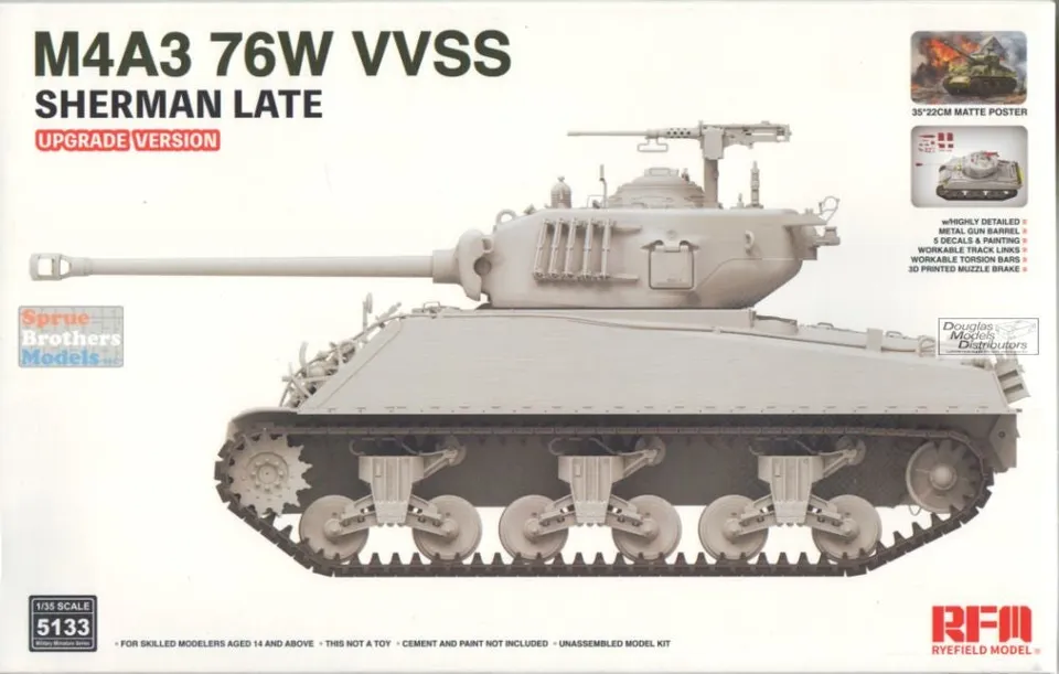 rye-field-5133-m4a3-sherman-maquette-char-1-35-upgrade image 1