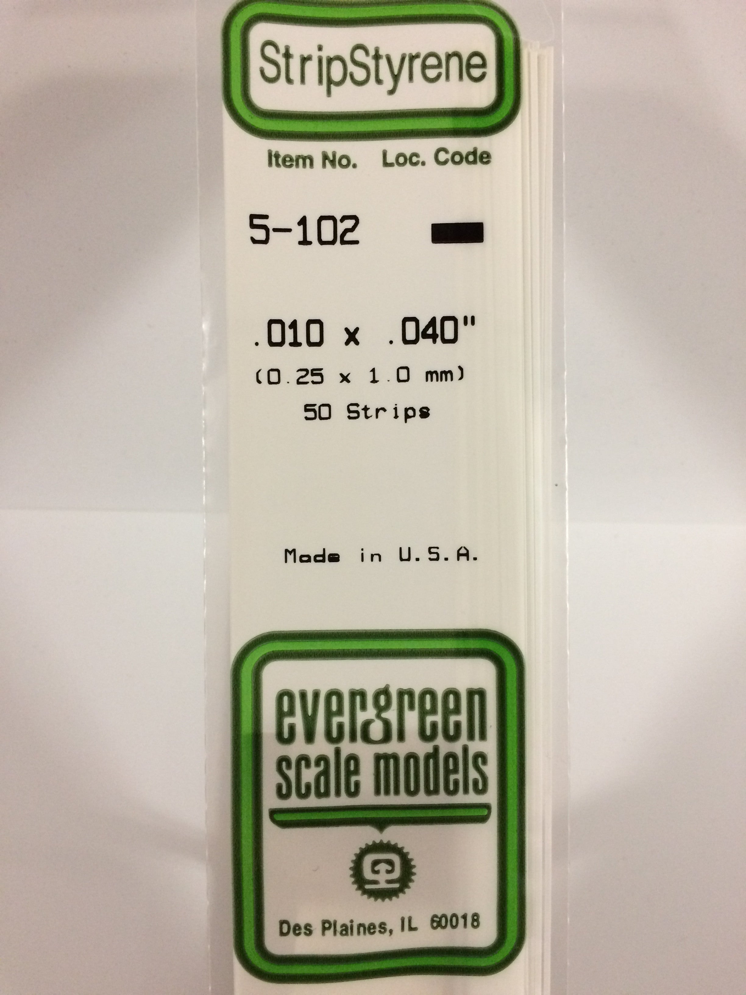 evergreen-strips-102-baguette-plastique-blanc-0-25x1-mm-10-pcs image 2