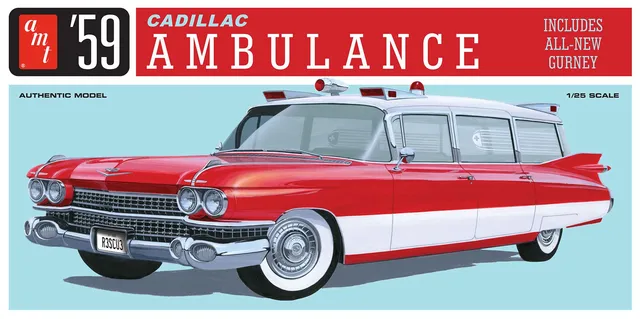 amt-1959-cadillac-ambulance-maquette-voiture-1-25-brancard image 1