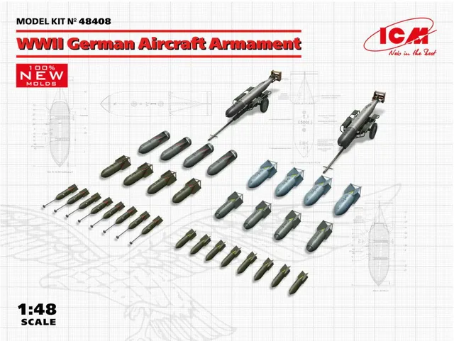 icm-48408-armement-avion-allemand-1-48-maquette-accessoires image 1