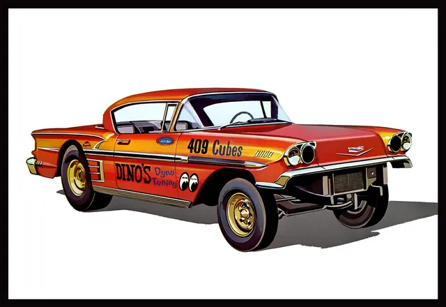 amt-1958-chevy-impala-hardtop-ala-impala-maquette-voiture-1-25 image 1