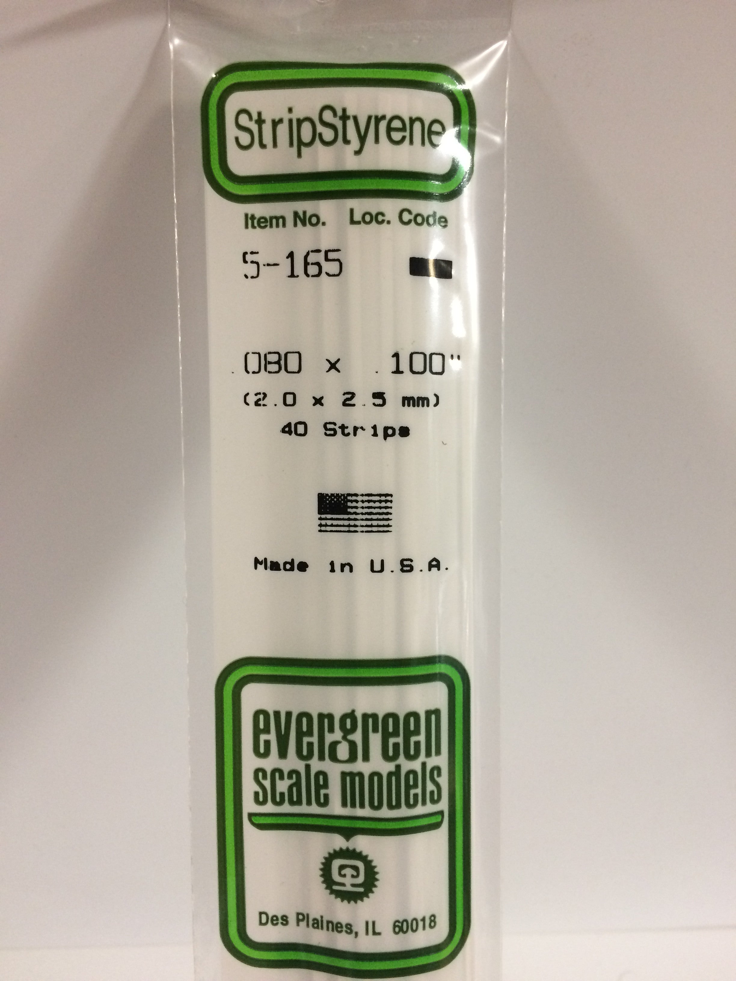 evergreen-strips-165-baguette-polystyr-ne-blanche-2x2-5mm-8-pcs image 2