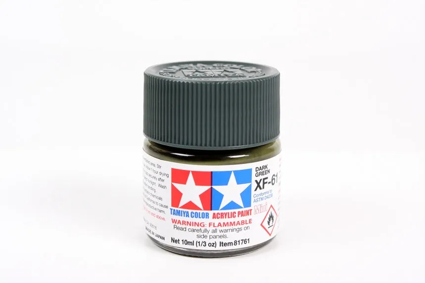tamiya-xf61-81761-dark-green-peinture-acrylique-10ml-mate image 1