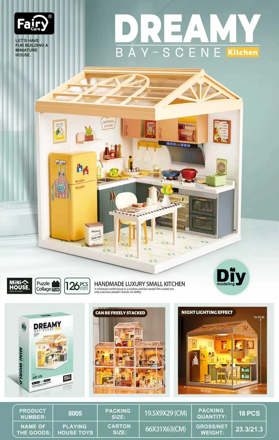 fairy-care-dreamy-bay-scene-fc-dbs8005-maison-miniature-cuisine-led image 1