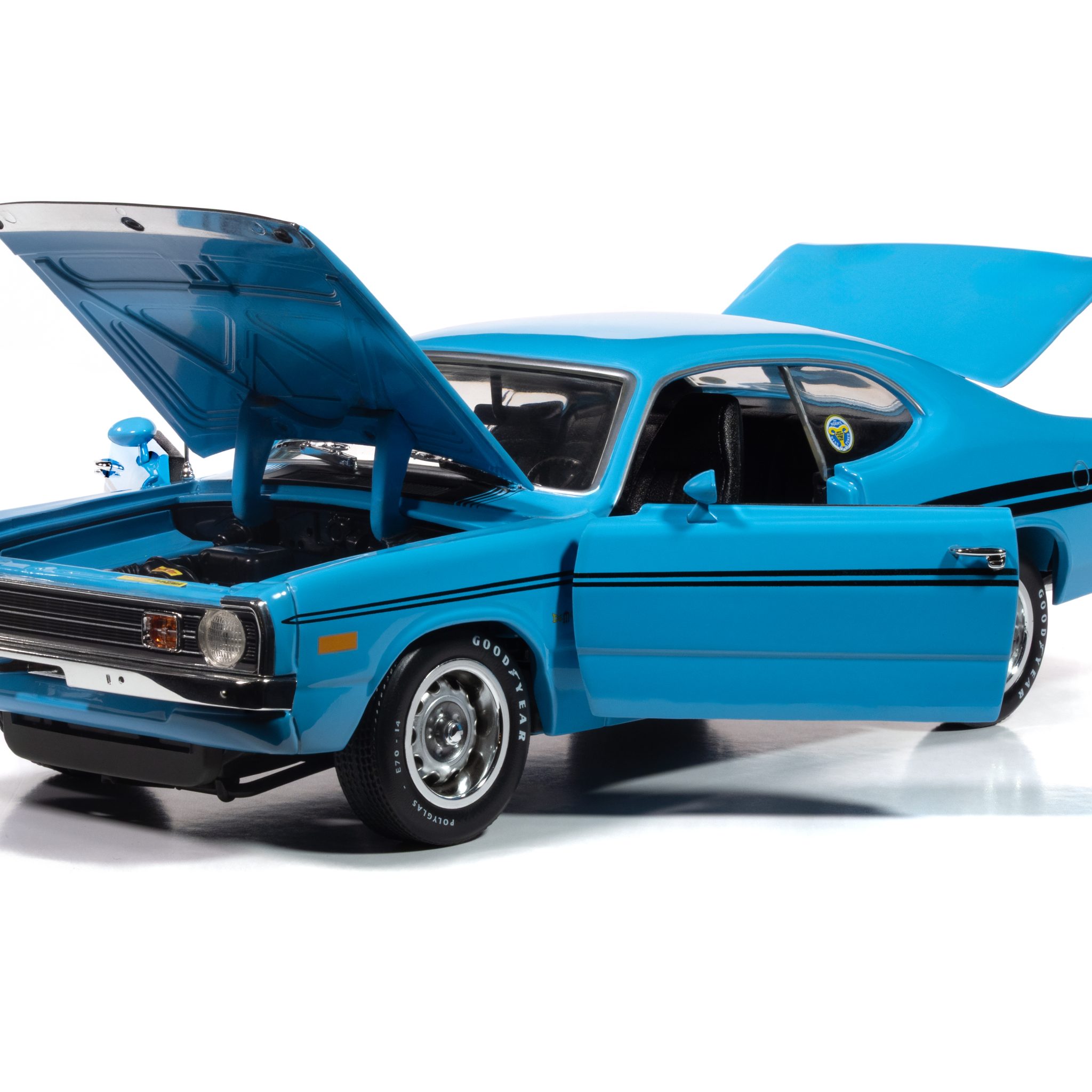 american-muscle-dodge-demon-gss-1972-miniature-1-18-petty-blue image 2