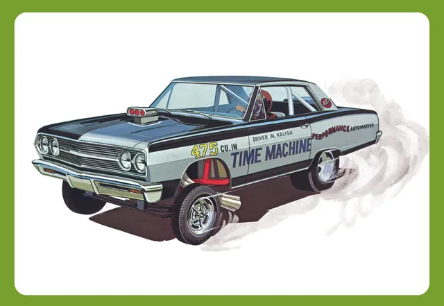 amt-1965-chevy-chevelle-time-machine-1-25-maquette-dragster image 1
