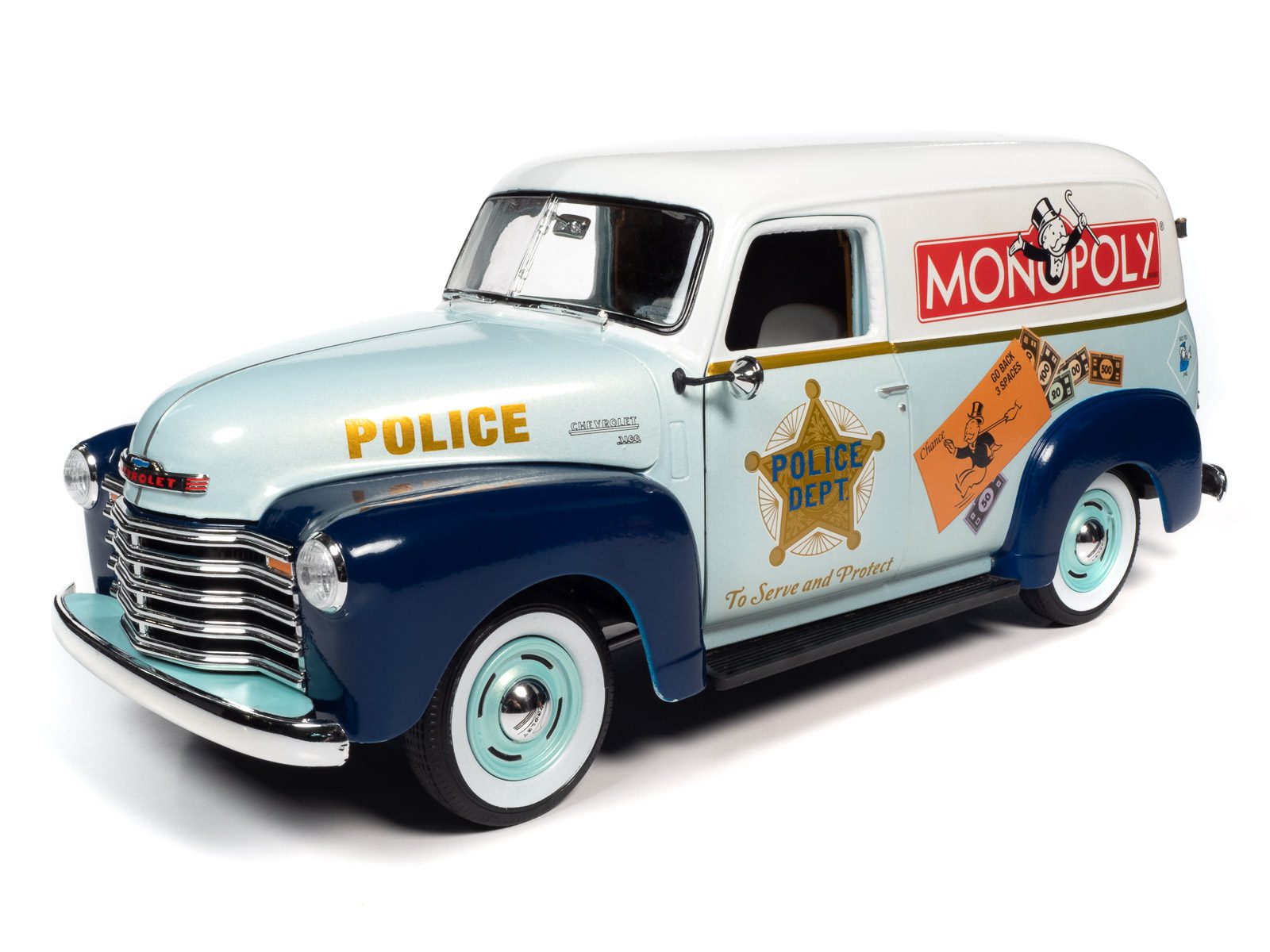 auto-world-chevrolet-panel-1948-monopoly-miniature-1-18-figure image 8