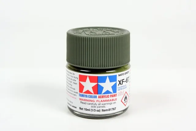 tamiya-81767-xf67-nato-green-peinture-acrylique-mate-10ml image 1