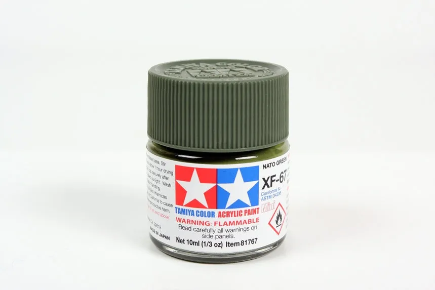 tamiya-81767-xf67-nato-green-peinture-acrylique-mate-10ml image 1