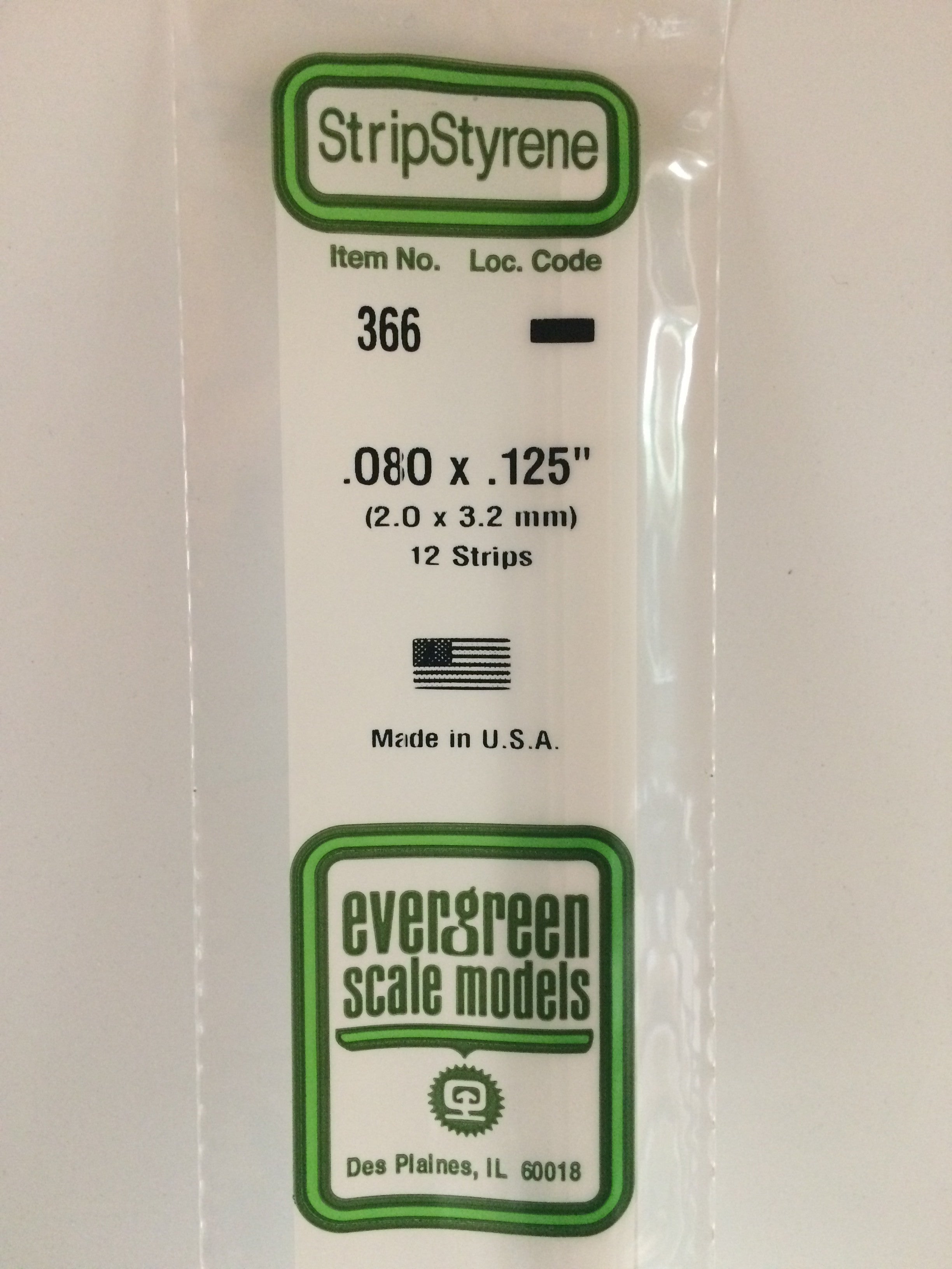 evergreen-strips-366-baguette-2x3-2mm-60cm-blanc-lot-12 image 1