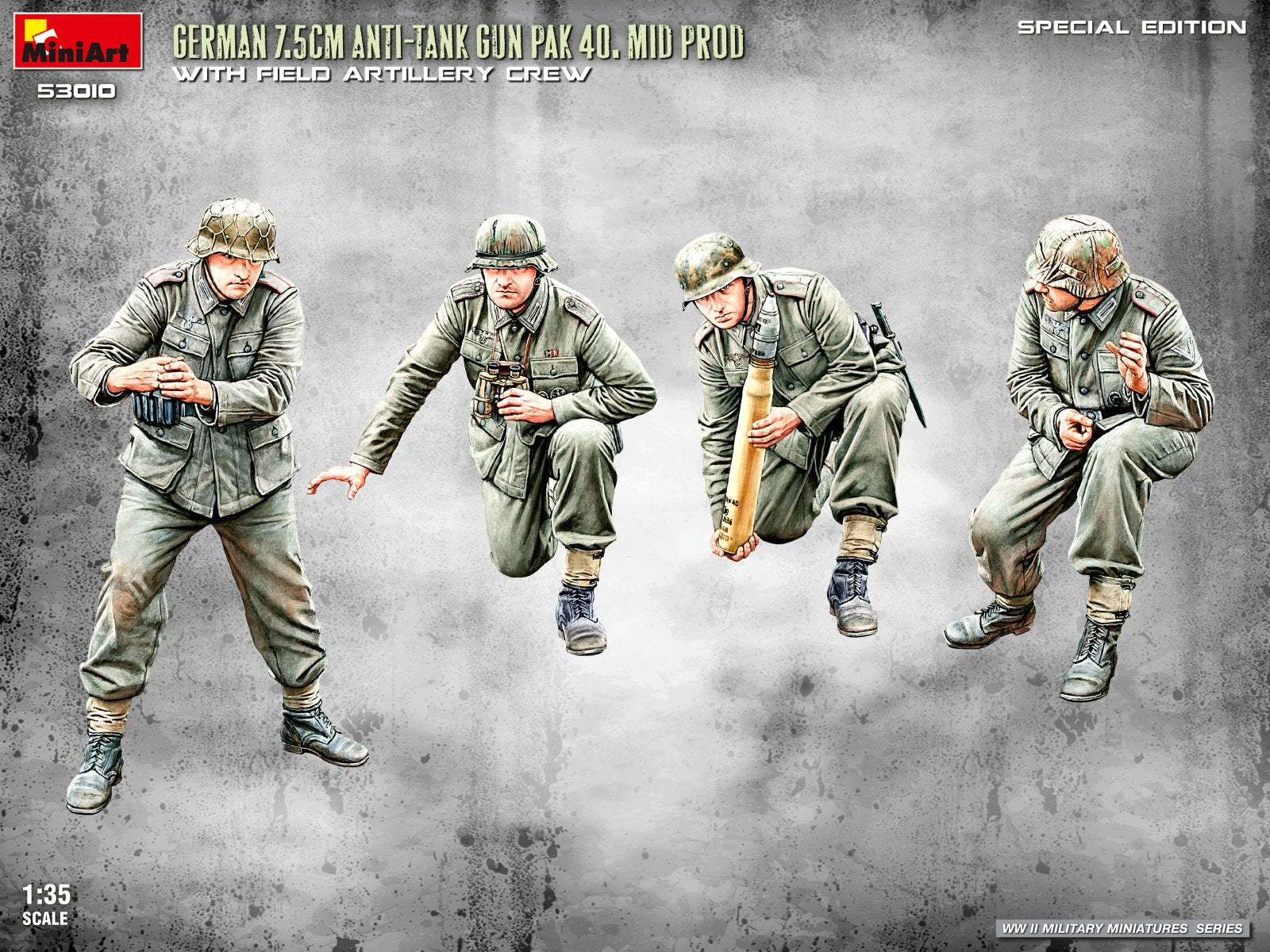 miniart-53010-pak-40-7-5cm-maquette-canon-1-35-avec-quipage image 4