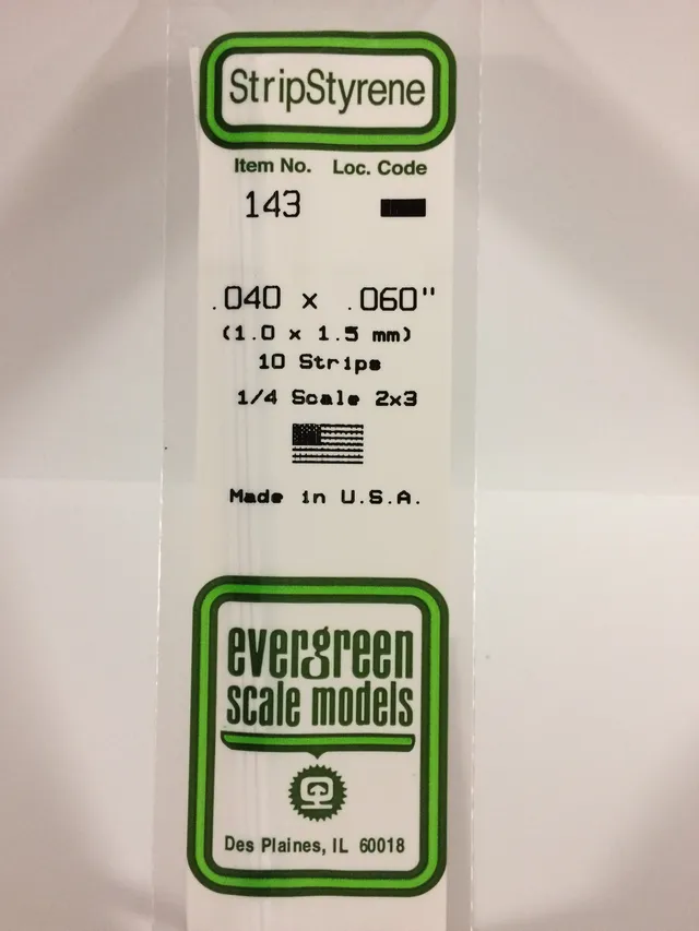 evergreen-strips-143-baguette-plastique-1-0x1-5-mm-lot-10 image 1
