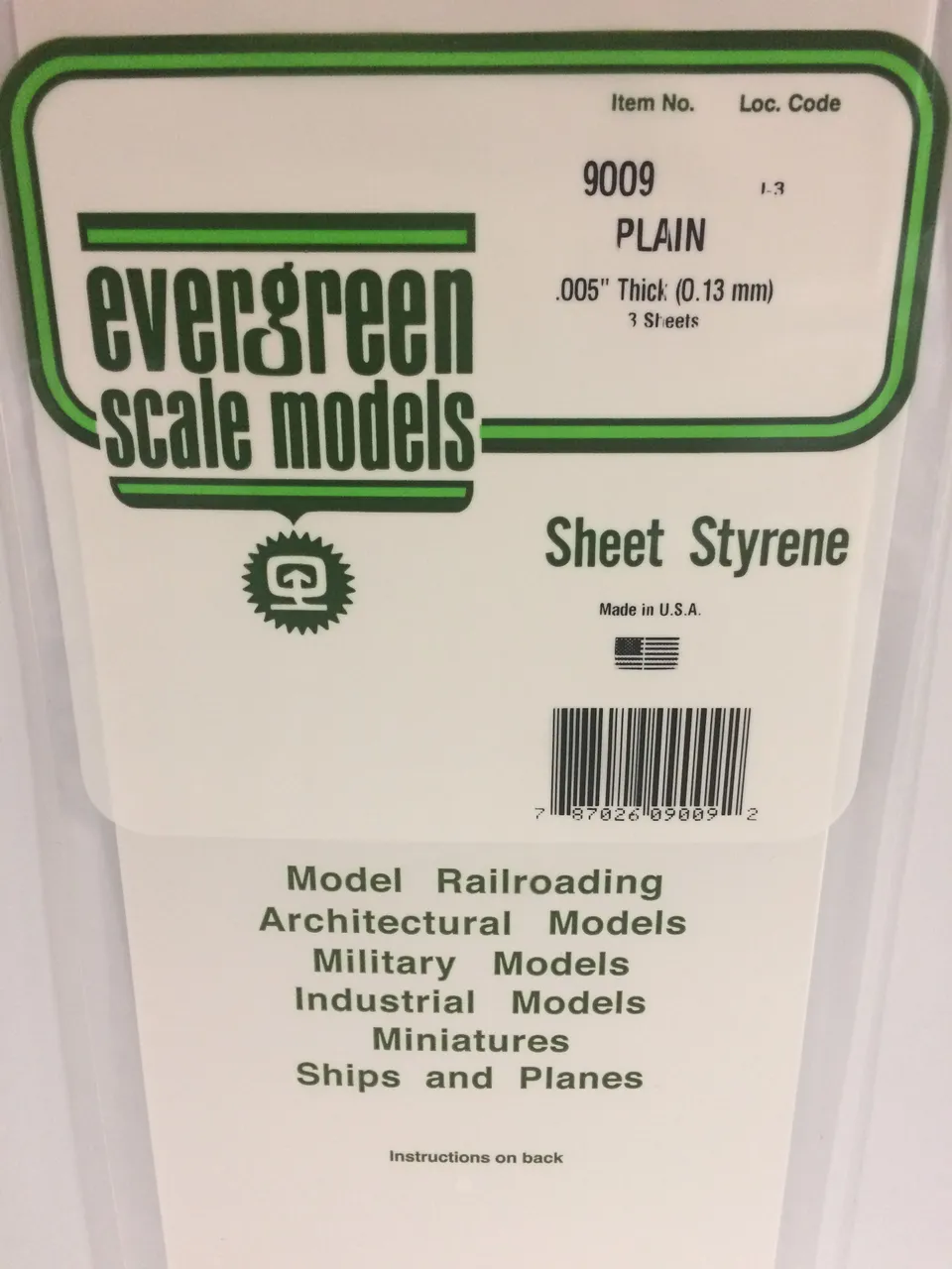 evergreen-sheets-9009-plaque-blanche-0-13-mm-15x30-cm image 1