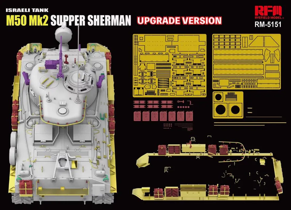 rye-field-model-5151-m50-mk2-super-sherman-maquette-1-35-upgrade image 1