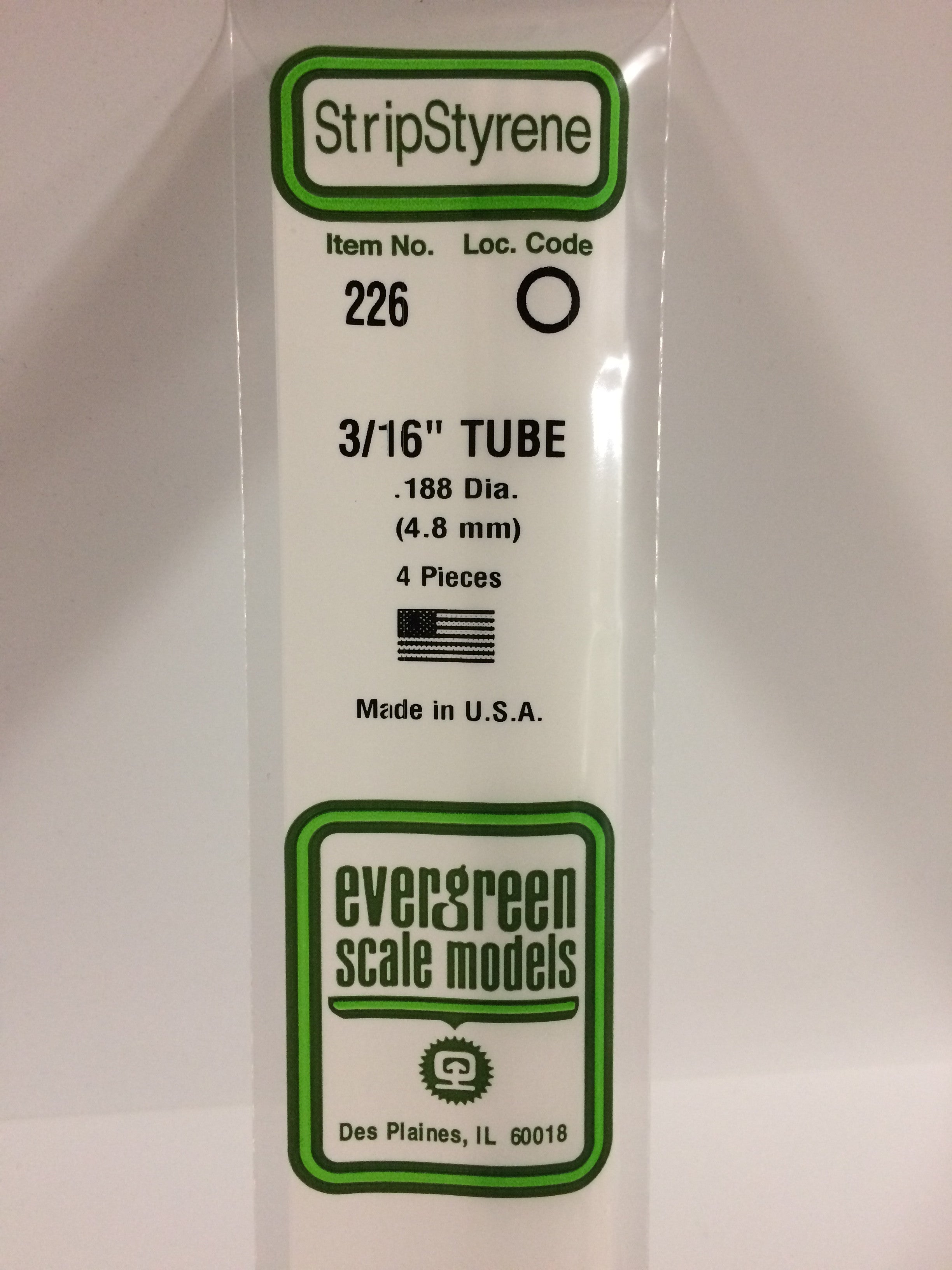 evergreen-rod-and-tube-226-tube-polystyr-ne-blanc-4-8-mm-x4 image 1