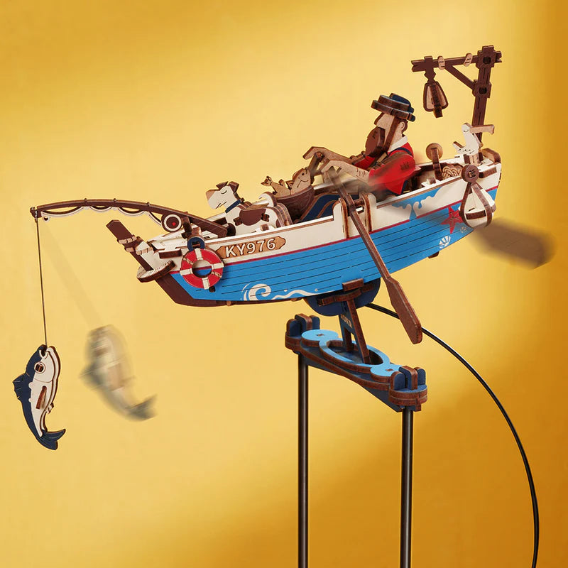 rokr-mcd02-ocean-fisher-puzzle-3d-bois-pendule-p-cheur image 2