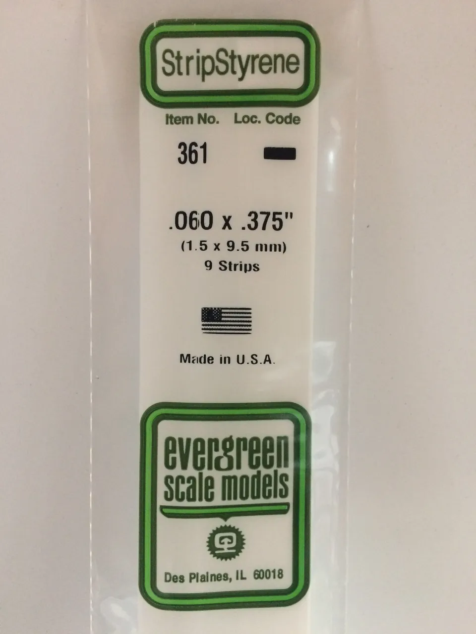 evergreen-strips-361-baguette-plate-blanche-1-5x9-5-mm-9-pi-ces image 1