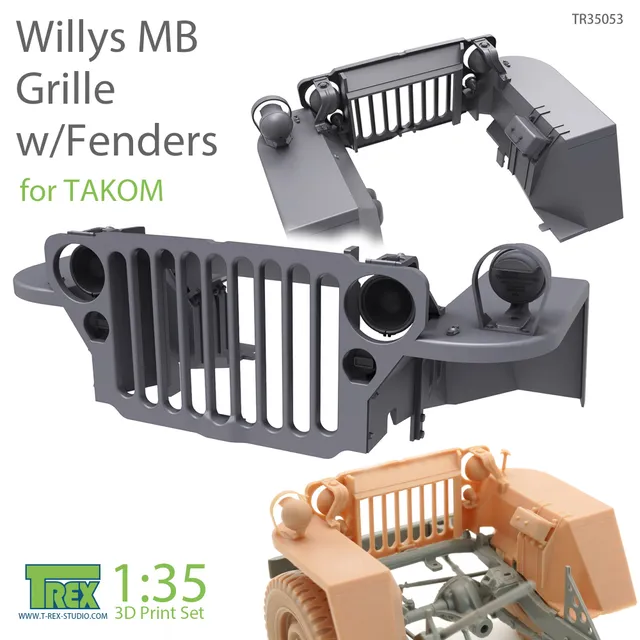 t-rex-35053-calandre-willys-mb-1-35-pour-takom image 1