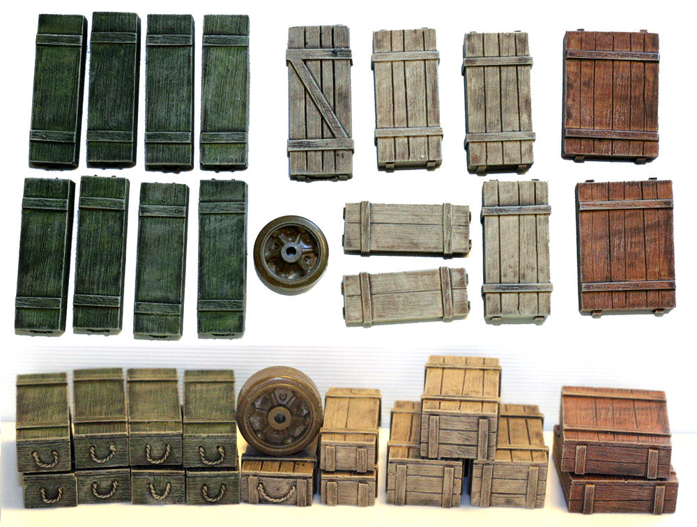 value-gear-wc005-caisses-bois-maquette-1-35-lot-16-pi-ces image 1