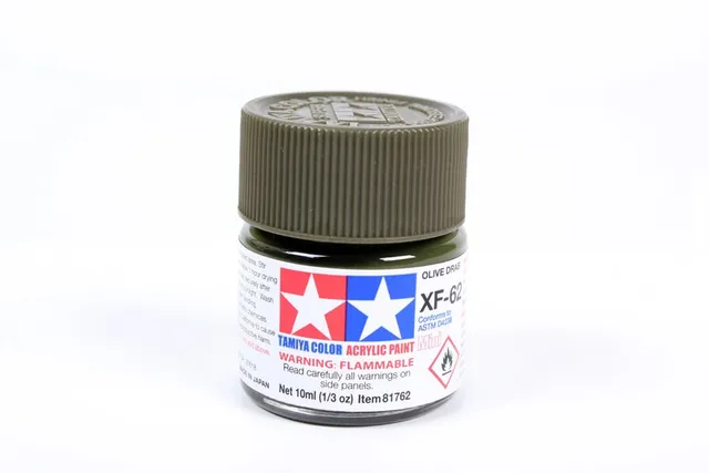 tamiya-81762-xf62-olive-drab-peinture-acrylique-10ml-mate image 1
