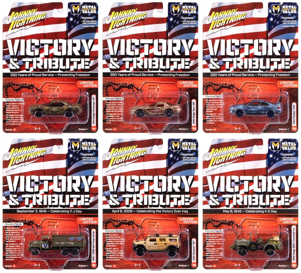 johnny-lightning-military-2025-set-a-miniature-6-pi-ces image 1