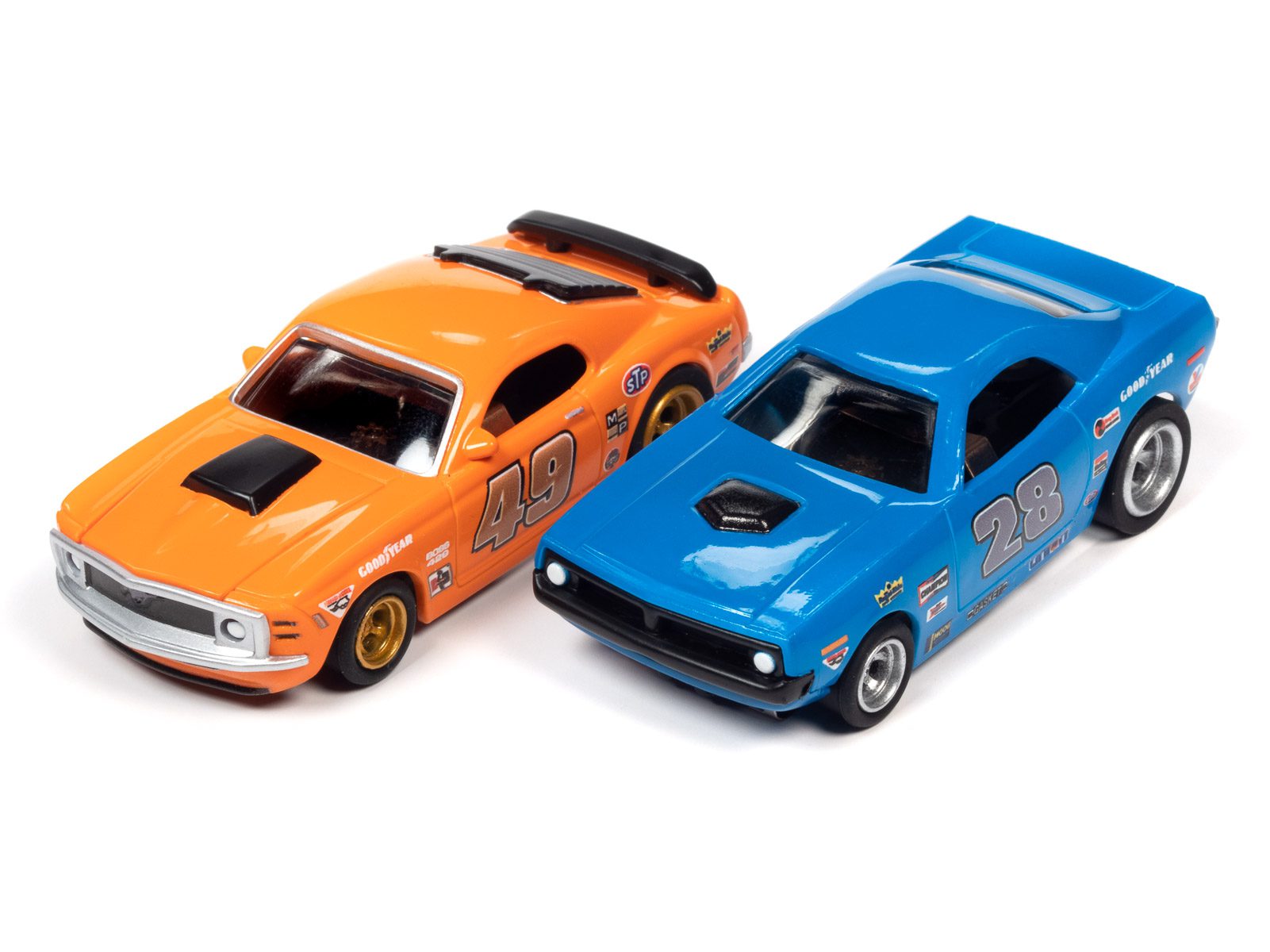 auto-world-crosstrax-coffret-circuit-slot-car-ho-cuda-mustang image 3