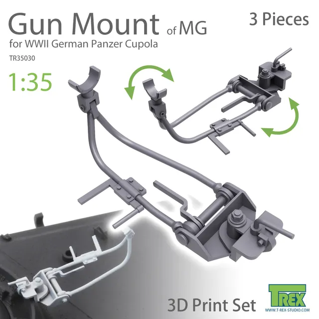 t-rex-35030-support-mg-aa-coupole-allemande-1-35-accessoire-3-pi-ces image 1