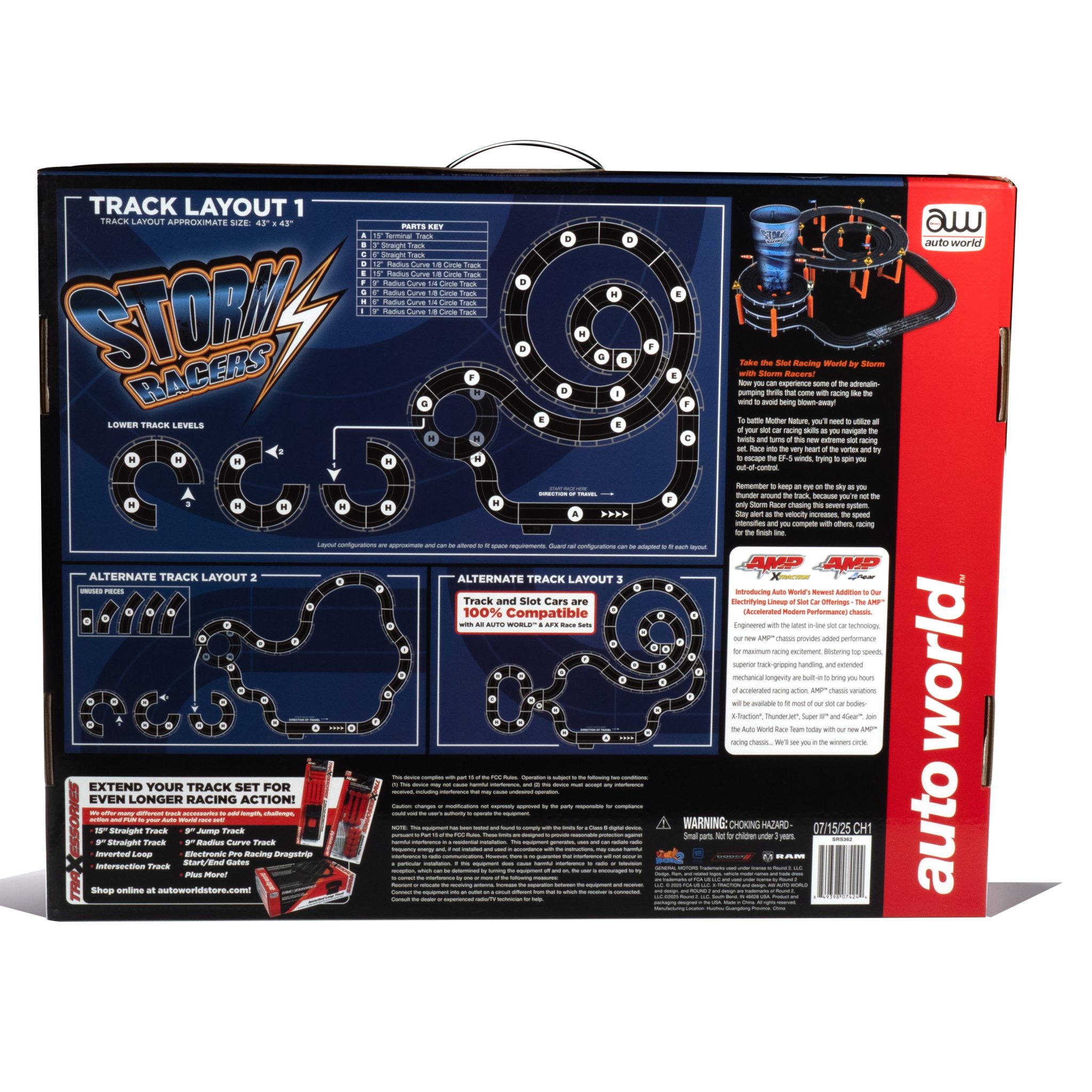 auto-world-storm-racers-circuit-slot-ho-23-pieds-blazer-van image 2