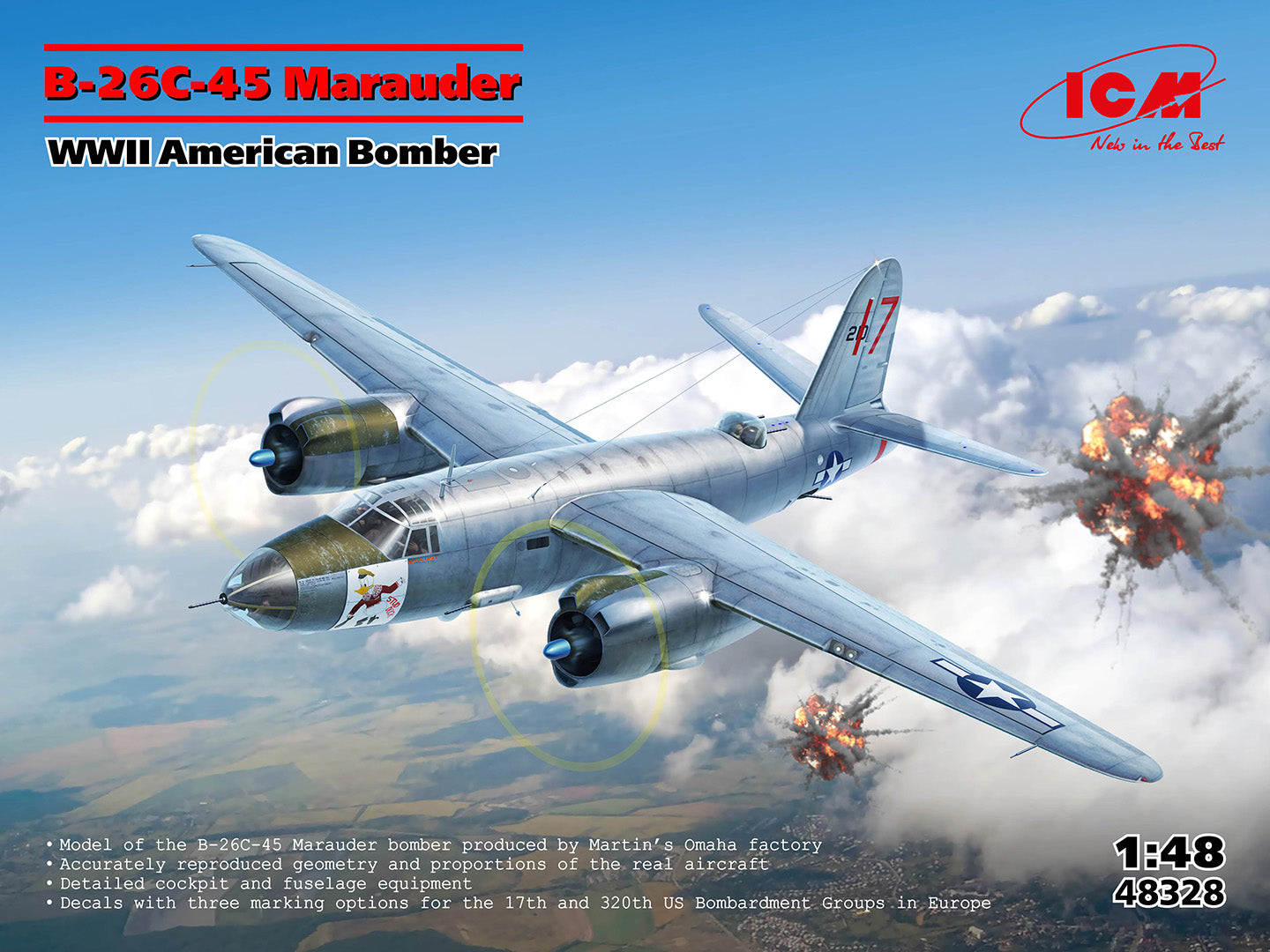 icm-48328-b-26c-45-marauder-maquette-avion-1-48-bombardier image 1