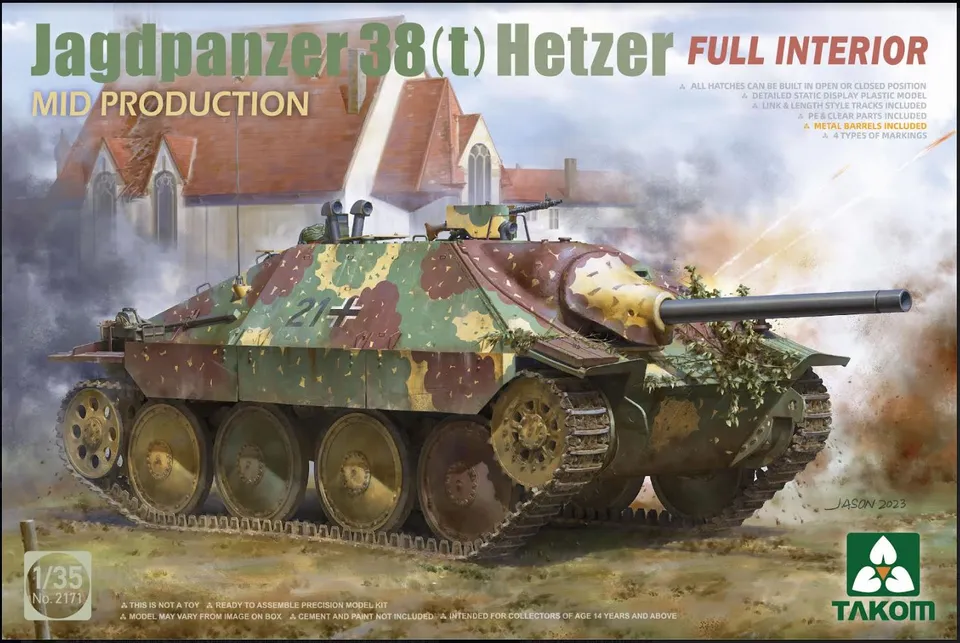 takom-2171-jagdpanzer-hetzer-mid-maquette-char-1-35 image 1