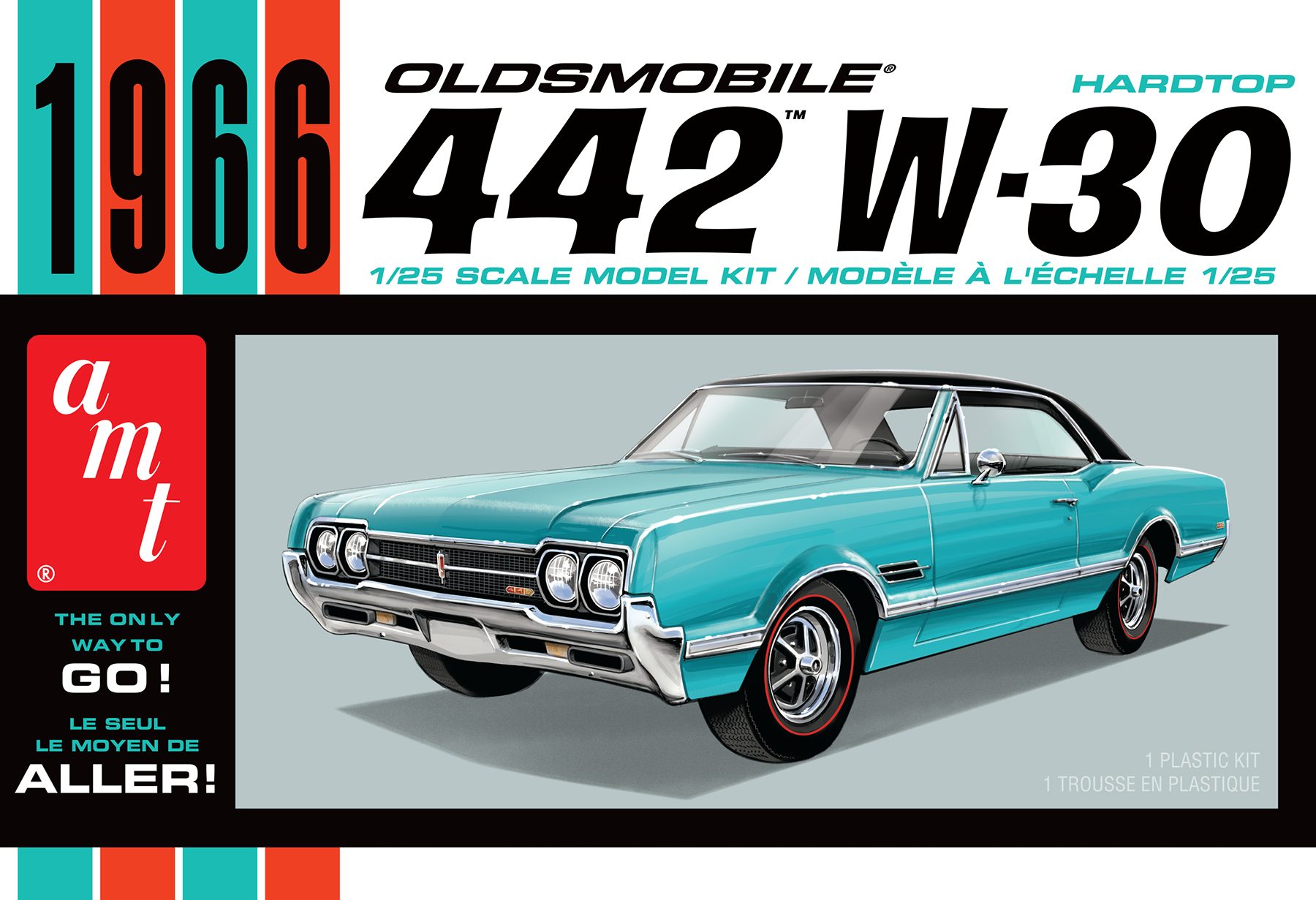 amt-1966-olds-442-hardtop-maquette-voiture-1-25-muscle-car image 1