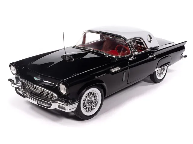 american-muscle-ford-thunderbird-1957-miniature-1-18-noir-e-code image 1