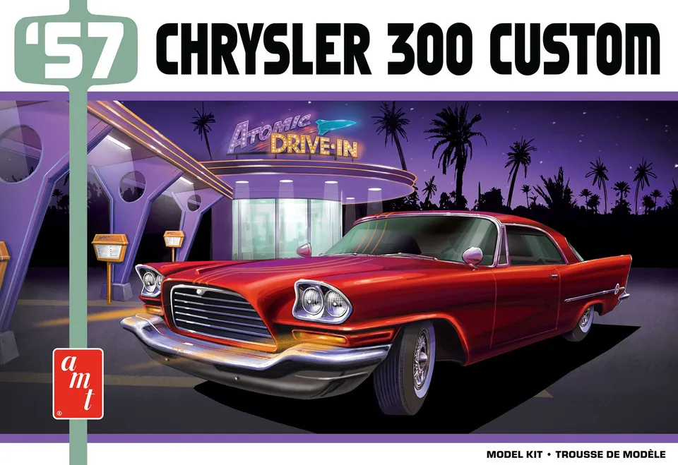 amt-1957-chrysler-300-maquette-voiture-1-25-custom image 1