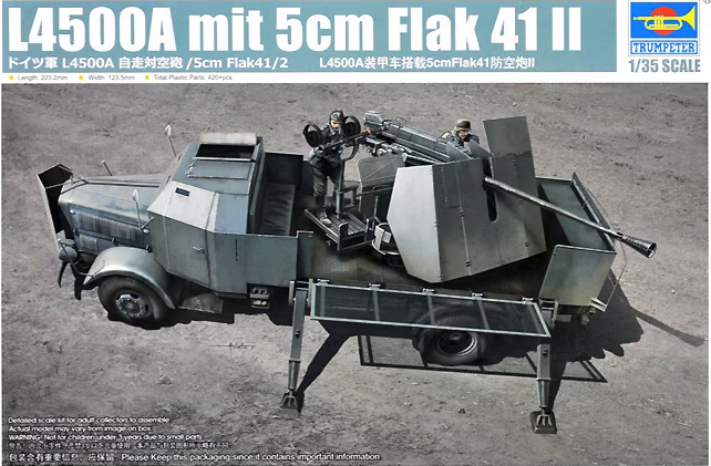 trumpeter-09594-l4500a-flak-41-maquette-1-35-camion-allemand image 1