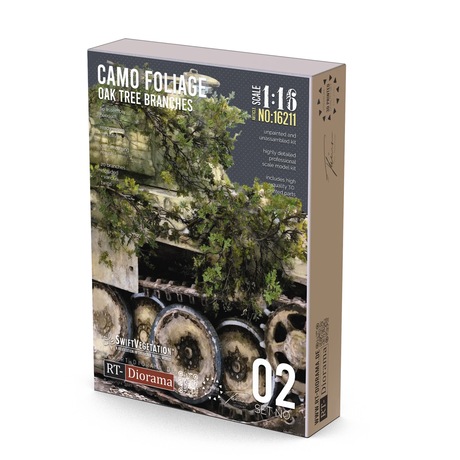 rt-diorama-16211-branches-de-ch-ne-camouflage-diorama-1-16 image 1
