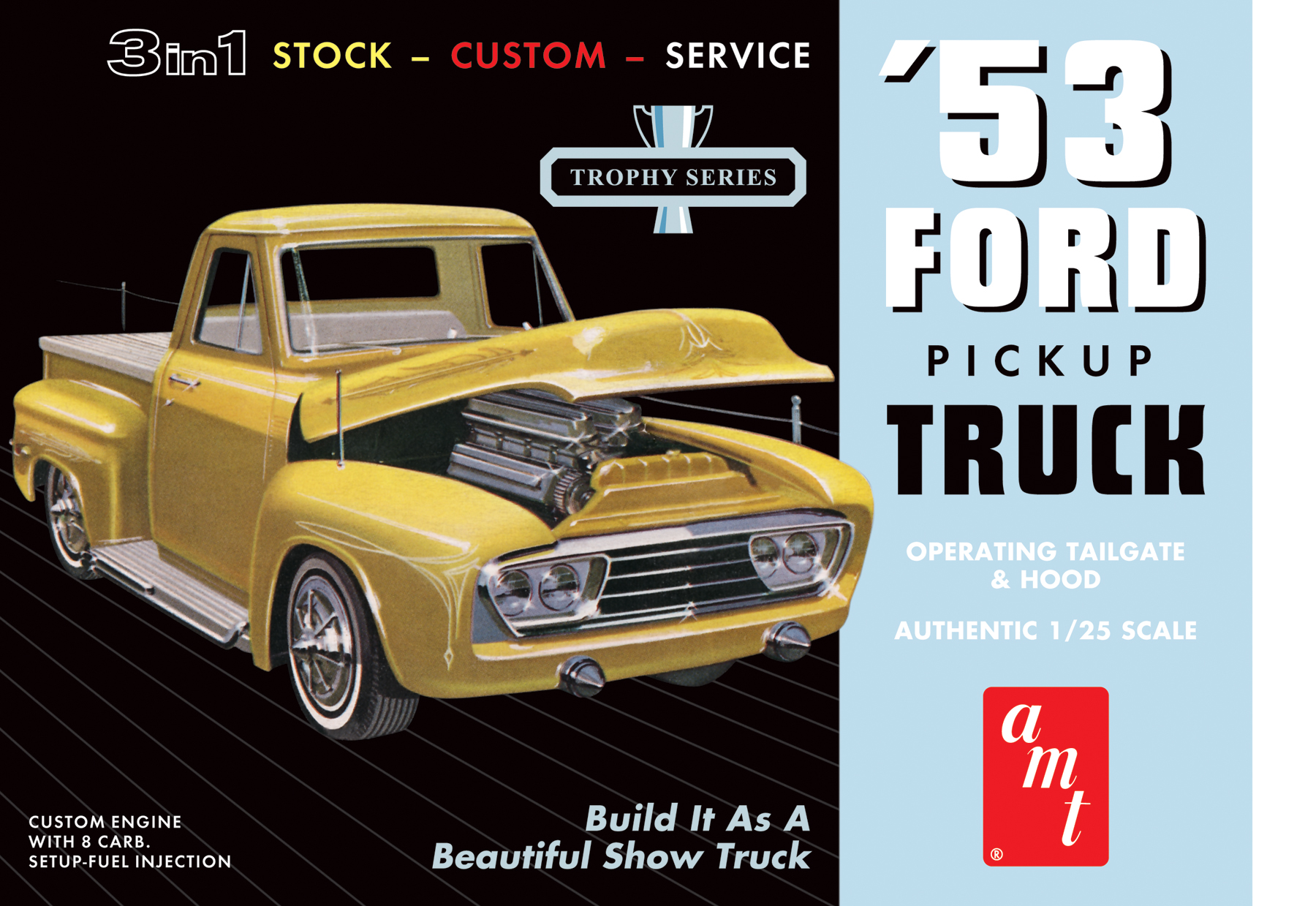 amt-1953-ford-pickup-trophy-series-maquette-1-25 image 1