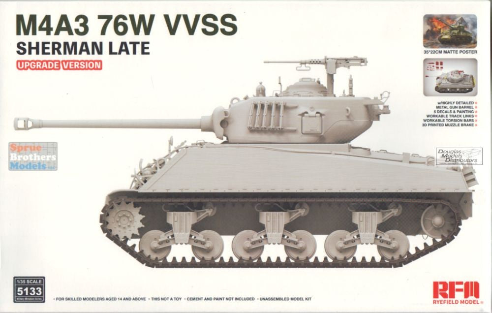 rye-field-5133-m4a3-sherman-maquette-char-1-35-upgrade image 1