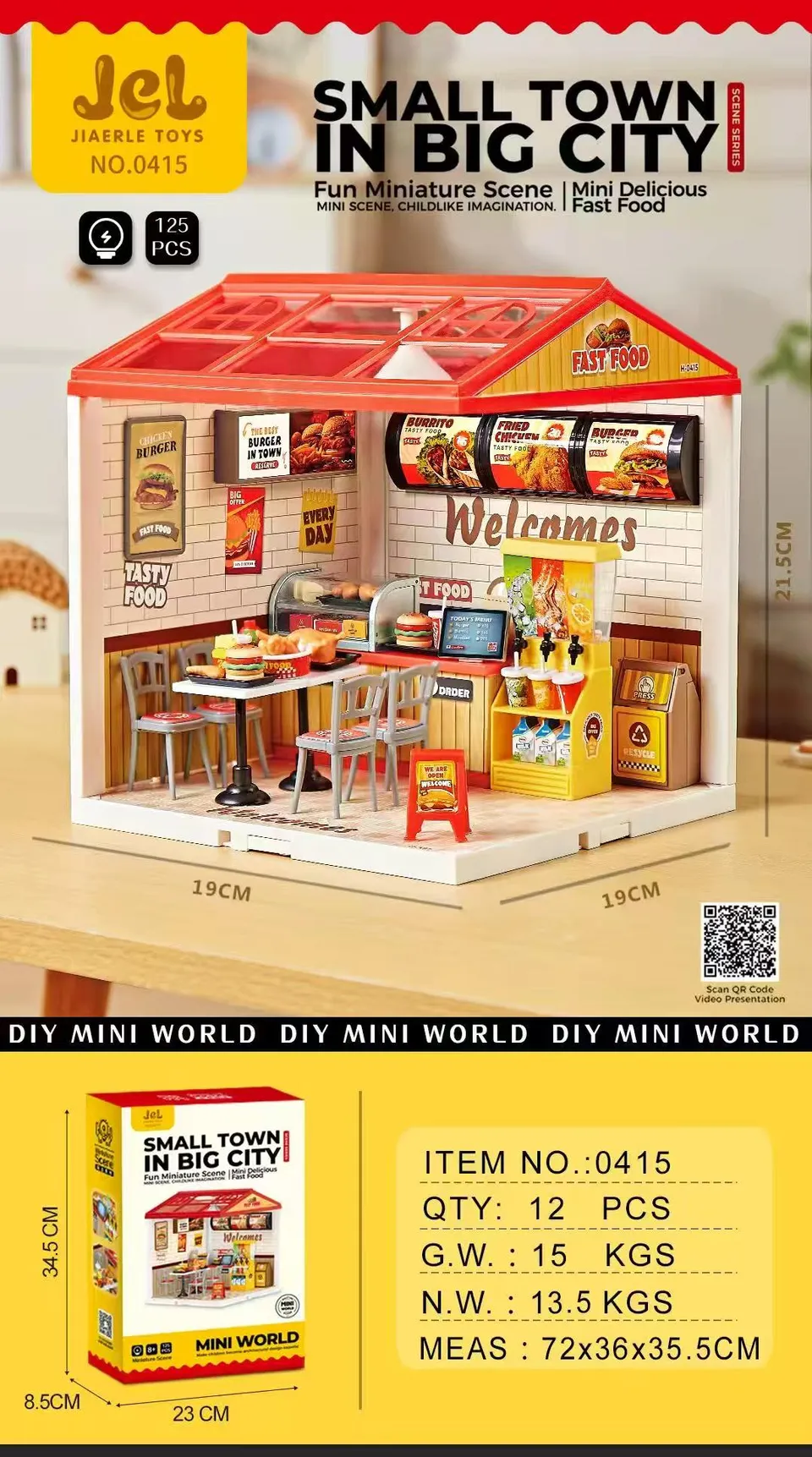 jiaerle-toys-jel-0415-mini-world-fast-food-miniature-diy image 1