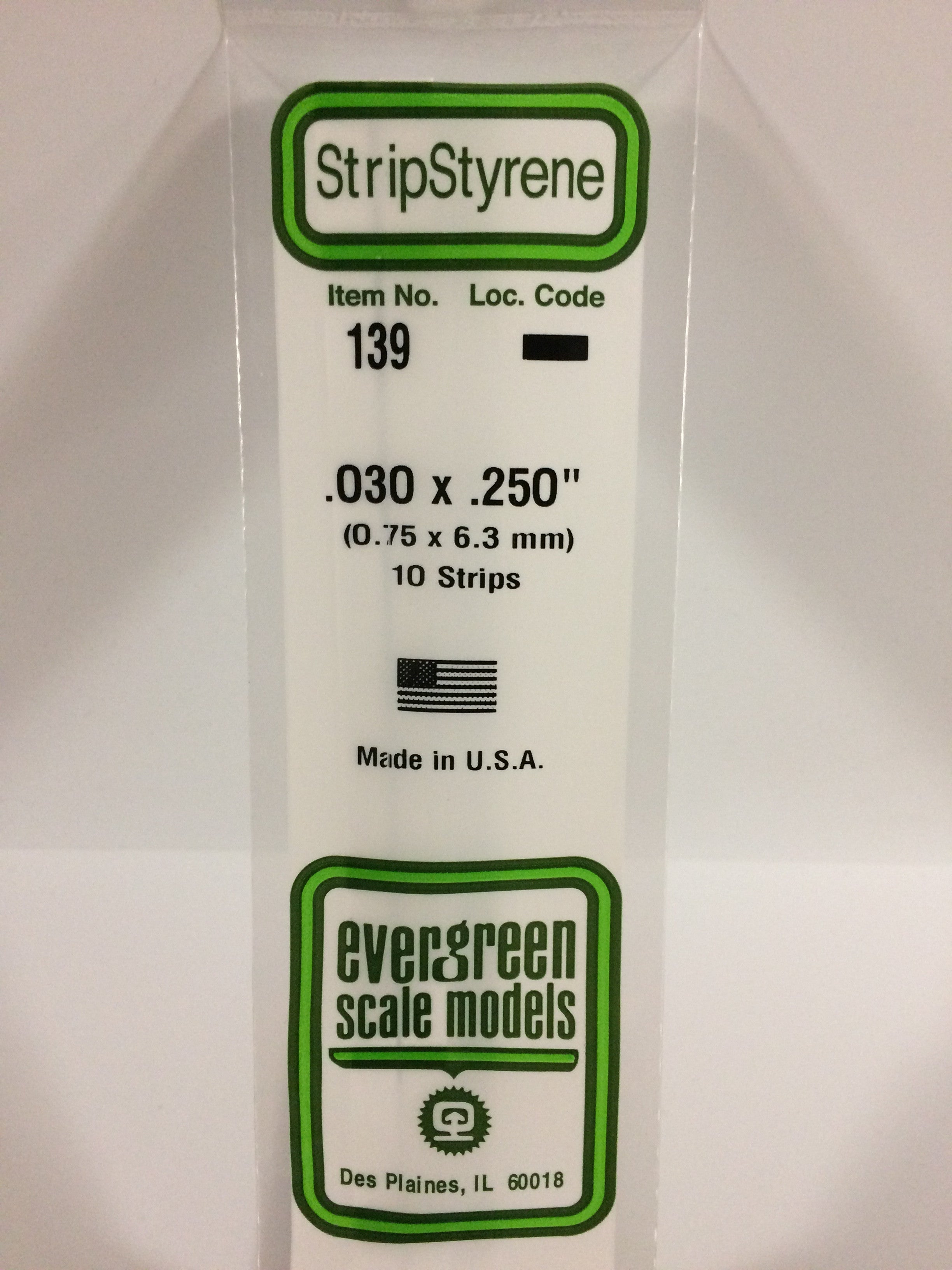 evergreen-strips-139-baguette-polystyr-ne-0-75x6-3-mm-10-pcs image 1