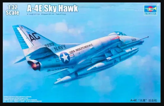 trumpeter-02266-a-4e-skyhawk-maquette-avion-1-32-us-navy image 1