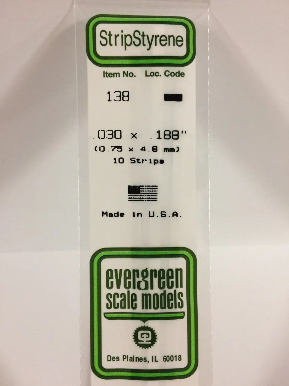 evergreen-strips-138-profil-blanc-0-75x4-8mm-10-pi-ces image 1