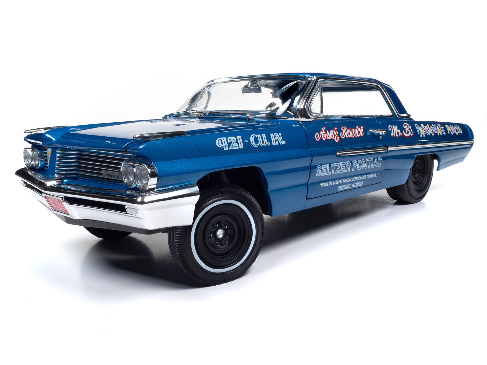 auto-world-1962-pontiac-catalina-hardtop-miniature-1-18-drag image 1